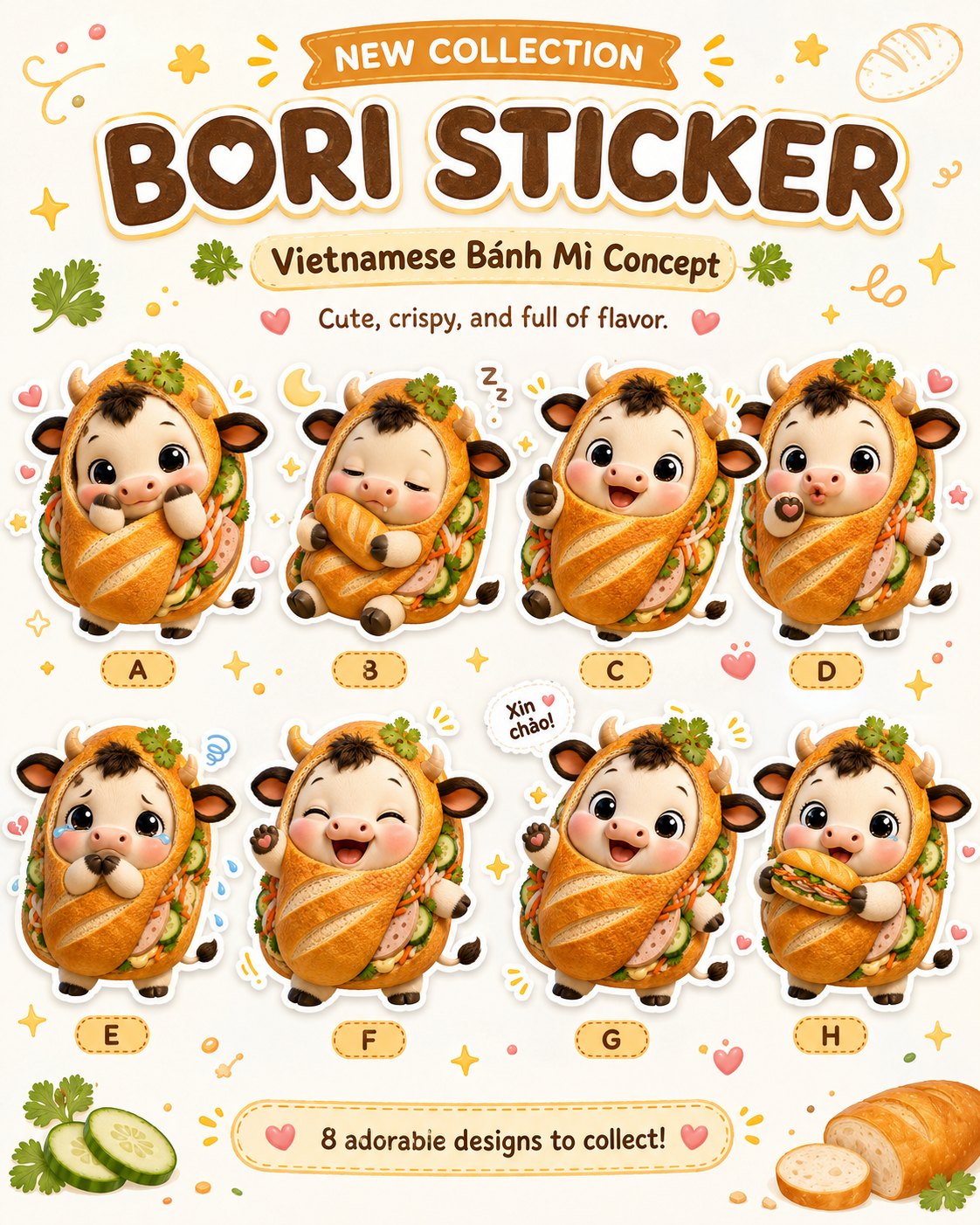 Sticker Bánh Mì Việt Nam